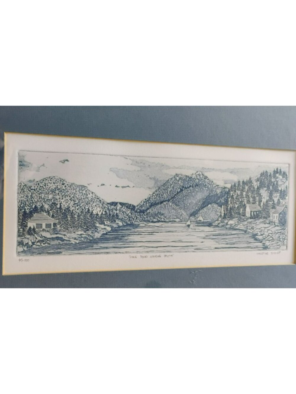 Christine Schmidt Etching "Long Pond Looking South" Framed Limited Ed 47/100 - Picture 9 of 9